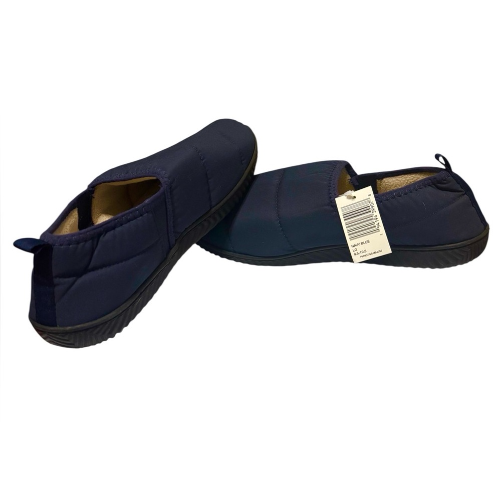 Isotoner Navy Blue Men's Slip-On Slippers Size 9.5-10.5 NWT